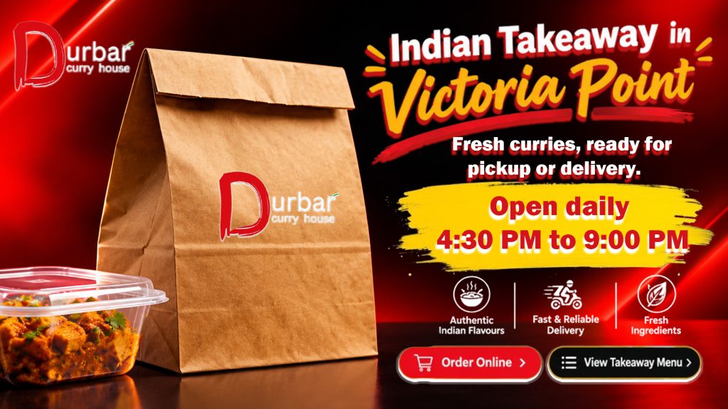Indian takeaway from Durbar Curry House in Victoria Point